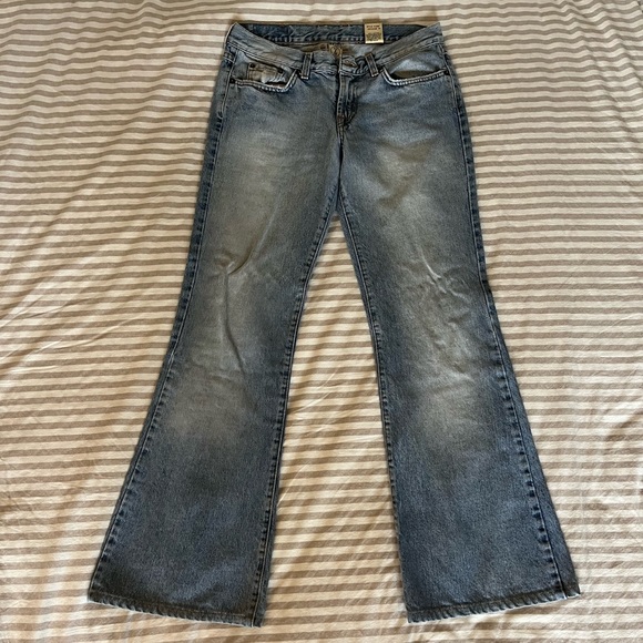 Lucky Brand Denim - Vintage Lucky Brand Woman Size 28 Flare High Waist Made in USA by Gene Montesano